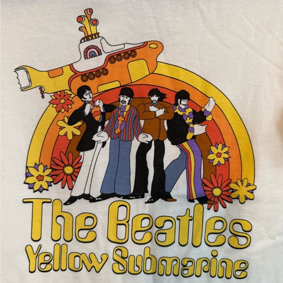 The Beatles Yellow Submarine T-Shirt - Cream and Orange - Picture 3 of 4